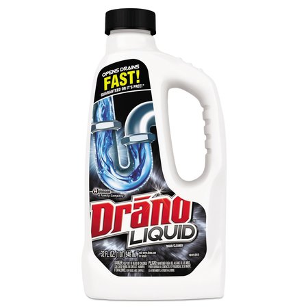 Drano Liquid Drain Cleaner, 32oz Safety Cap Bottle 318593EA